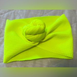 Neon Yellow Design Toddler Sized Head Wrap